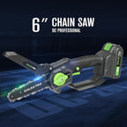 GALAX PRO 6 Inch Mini Chainsaw with 2x2.0Amh Batteries[2025 Upgraded] Small Handheld Electric Chainsaw for Outdoor Tree Branch Cutting,Home Improvement, Garden & Orchard Pruning