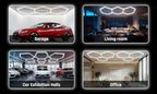 Modern Hexagon Led Garage Light: 720W 86400 Lumens, 6500K for Garage, Basement, Warehouse, Auto Beauty Shop, Car Detailing Shop