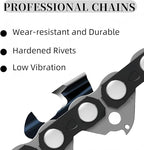 2PC 12 Inch Chainsaw Chains for Greenworks 40V 20262 20292 2000219, 20082A Chainsaw, 12" Replacement Chain for Echo 2511T/271T, Sun Joe SWJ698E 9A and Craftsman, Husqvarna - 3/8"LP .050" 45DL