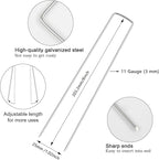 FEED GARDEN 8 Inch 50 Pack Galvanized Landscape Staples 11 Gauge Anti-Rust Garden Stakes Landscaping Fabric SOD Pins Yard Stakes for Weed Barrier Fabric