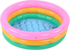 Kiddie Pool, Round Shape Bright Color Baby Basin Pool, Inflatable Swimming Pool for Indoor (L)
