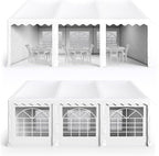 GREEN PARTY 16x20FT Party Tent Heavy Duty, Large Wedding Event Shelters with 3 Carry Bags & Removable Sidewalls, Outdoor Canopy Gazebo Commercial Tent for Carport Camping Garden Patio
