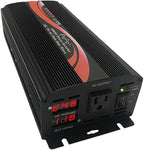 1000W Off Grid Pure Sine Wave Power Inverter 24V DC to 110V 120V AC 60HZ with LED Display US Socket