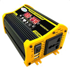 High-Power 4000W DC to AC Power Inverter – 12V to 110V/220V Converter with Dual USB Ports, Universal AC Outlet, LED Display for Cars, Trucks, RVs, and Home Backup (Black, 220V)