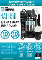WAYNE - 1/2 HP Basement Guardian HALO50 - Up to 5,100 Gallons Per Hour - Digitally Connected Sump Pump