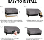 Easy-Going Waterproof Outdoor Couch Cover, Heavy Duty 3-Seater Patio Sofa Cover, Windproof Outdoor Furniture Cover with Air Vent （88Wx32.5Dx33H inch,Gray/Black
