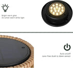 Solar Yard Outdoor Floor Lamp 2-Pack Solar Lights Solar Powered Lantern Weather-Resistant Wicker Deck Lights, Lamp Large for Patio Garden (Austin Natural Brown, 2PCS)