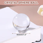 uxcell 30mm/1.2" Crystal Sphere Ball Glass Solid Decorative Sphere Crystal Ball Prop Ornament for Feng Shui Divination Fortune Telling Tabletop Fountain Decoration, Clear