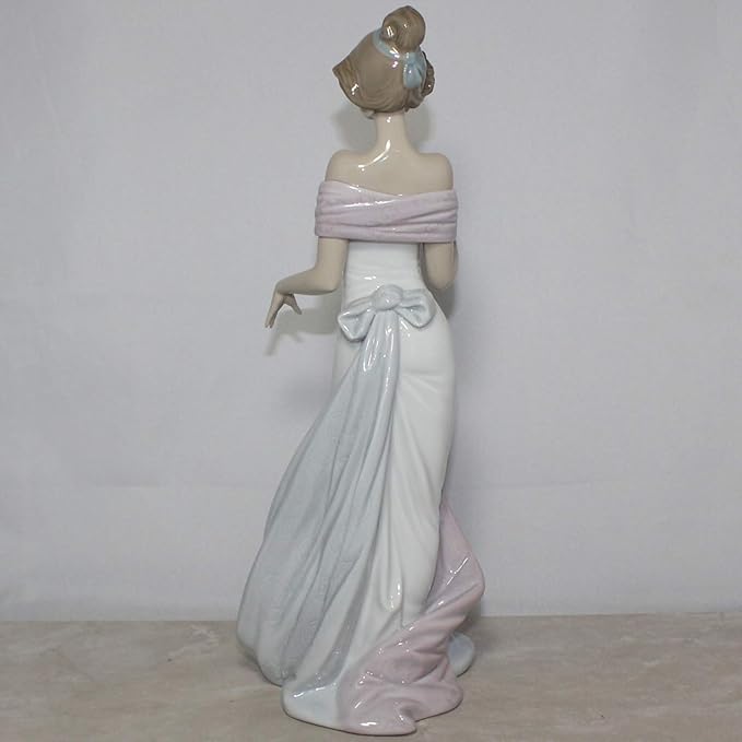 LLADR 6366 Summer Infatuation Girl with Flower Porcelain Floral Figurine