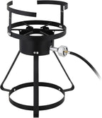 30 Qt.Turkey Deep Fryer Pot Set,Seafood Boil Pot with 55,000BTU Propane Burner,2-Pcs Cooker Sets, Turkey Fryer w/Basket for Outdoor, Aluminum Tripod Stove Rack,Steamer for Cooking Crawfish and Crab