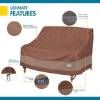 DUCKCOVERS Ultimate Waterproof 58 Inch Deep Loveseat Cover, Patio Furniture Covers
