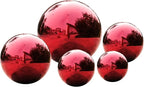 Stainless Steel Red Gazing Mirror Ball,12inch