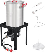 Aluminum 30 Qt. Turkey Fryer Pot Set, 50,000 BTU, Propane Burner for Outdoor Cooking, TFS3000L-SC