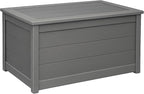 DutchCrafters Poly Waterproof Outdoor Deck Box 200-Gallon Large Deck Box Weatherproof Storage for Pool Decor, Porch Packages, Pool Towel Holder, Holds Up To 10 Cushions - Amish Made in USA (Dark Gray)