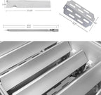Grill Replacement Parts for Weber Genesis II 300 Series Gas Grills, 17 Inch Flavorizer Bars Heat Deflectors 3 Burner Tubes Kit for Weber 7489 67490 67491 LP and NG BBQ Grill Models
