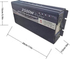 3500W Power Inverter 72V DC to 110V AC Converter with LED Display Dual AC Outlets Dual Fans Radiating for RV, Camp, Boat and Home Emergency Portable Pure Sine Wave Inverter (Smart Screen, 3500W 72V)
