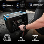 DieHard Portable Power Station 2400-Watt (4800-Watt Peak) 2048Wh - Quiet Solar Generator, Lightweight Solution for Home Backup, Weather Emergencies, Outdoor Recreation, Jobsite and More