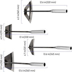4 PCS Garden Hoe Tool Set, Hardened Hollow Hoe Garden Edger Weeder, Sharp Handheld Hoe for Weeding, Loosening Soil, Planting