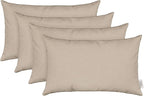 RSH Décor Sunbrella Jumbo Lumbar Pillow Covers – Set of 4 | 26" x 16" | Outdoor Use – Patio, Lounge, Adirondack, Deck | Water & Fade-Resistant | Play Oat | Includes Down-Alternative Inserts