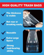 6 Mil Heavy Duty Contractor Trash Bags - 20 Pack Large Clear Construction Garbage Bags for 50/55/60 Gallon (Extra Thick, Tear Resistant) (32" X 52")