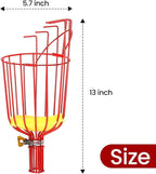 Fruit Picker Pole with Basket Segmented Fruit Picker Pole Tool for Apple Avocado Cherry Lemon Mango Orange Peach Picking(40-160") 5.5FT