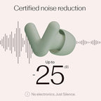 Alpine Silence Earplugs for Sleep, Focus & Travel - V-Shape Snug Fit & Soft Oval Tips – 4 Sizes XS/S/M/L - Comfortable, Reusable Hearing Protection - 22dB – Green