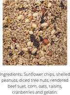 JCs Wildlife No Mess, No Waste Fruit Blend Premium Bird Seed Small Cylinder with Hole, 2 lb (2 Cylinder)