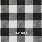 RSH DECOR Deep Seating Cushion with Pillow Back | 23.5” x 25” Seat | Water and Fade-Resistant Spun Fabric | Outdoor Chair Cushion Set for Patio Furniture | Black Buffalo Plaid