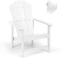 Stackable Adirondack Chair, Space Saving HDPE All-Weather Fire Pit Chairs for Outdoor Lawn Porch Deck