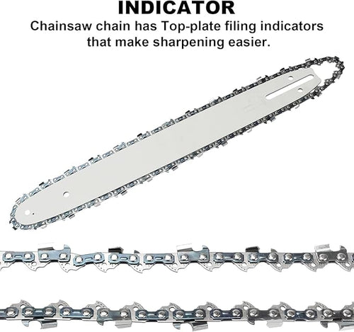 10 Inch Chainsaw Chains for Black & Decker LCS1020 20V LCS1020B, 10" Replacement Chain 3/8" LP Pitch .043" Gauge 40 Drive Links