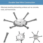 Steel Wire Grass Trimmer Head, 6 Inches Universal Steel Wire Brush Cutter Trimmer Blade for Weed Eater, Metal Wire Trimmer Head, String Trimmer Replacement Head for Lawn Care, Garden, Parking Lot