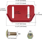 KOOTANS 1pair 784-5580 Snow Thrower Slide Plate Shoes Heavy Duty Metal Snow Blower Slide Skids Replace for MTD 784-5580-0637 Cub Cadet Yardman Troy Bilt Craftsman, for Stens 780-420 (Red)