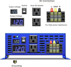 2500 Watt Pure Sine Wave Inverter 12V DC to 120V AC, 2500W Power Inverter Surge 5000W Power Converter for Solar System. (2500W 12V 120V)