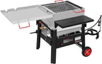 Creole Feast CFB1001A 90 QT Crawfish Boiler, Outdoor Single Sack Propane Gas Cooker with Folding Cylinder Mounting Bracket and Stirring Paddle for Seafood & Crawfish Season, Black