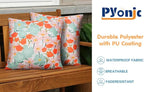 Pyonic Pack of 2 Outdoor Pillows Cover 18X18 inch Floral Waterproof Outdoor Throw Pillow Covers for Patio Furniture Porch