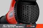 Blütezeit Cordless Leaf Blower, 21V Battery Powered Leaf Blower (6.0Ah Battery & Charger Included), 400CFM Electric Lightweight Blower for Lawn Care with 6 Speeds Adjustable
