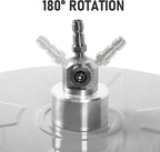 14" Pressure Washer Surface Cleaner with 4 Wheels, Stainless Steel Power Washer Surface Cleaner for Driveways Sidewalks Patios, 1/4" Quick Connector, 2 Extension Wand, 4000 PSI
