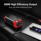 BELTTT 500W Car Power Inverter, DC 12V to 110V AC Power inverters for Vehicles with 2 AC Outlets, 4 USB Ports and LCD Digital Display, Car Plug Adapter Outlet Converter
