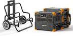pecron E3600LFP Portable Power Station 3072Wh with Two Extended Batteries Trolley Kit, Expandable to 15360Wh, 5x3600W AC Outlets LiFePO4 Battery Backup Solar Generator for RV, Camping, CPAP