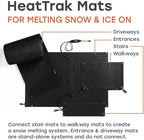 HeatTrak Heated Snow Melting Mat with Power Unit - Heated Outdoor Mats for Walkways - Electric Snow Melting Mats for Decks and Sidewalks - No-Slip Snow and Ice Melt Heated Sidewalk Mat (30” x 30")