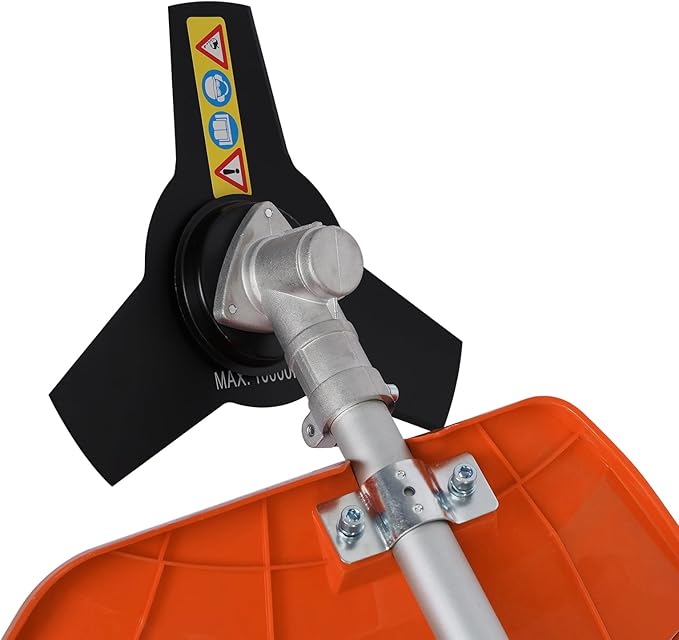 Weed Eater Gas Powered, 52CC Brush Cutter, 2-Stroke Handheld Cordless Chainsaw Hedge Pruner for Home, Yard, Garden Orange