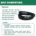 754-0367 954-0367 Drive Belt 3/8 x 34 inch v Belt Replacement MTD Snow Thrower 21130SE 826 926E Oregon 75-091 Stens 265-013,75-157,265-256, 13288, 230-3256, B17540367(2 Pack)