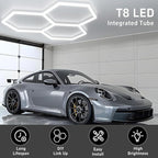 Modern Hexagon Led Garage Light: 720W 86400 Lumens, 6500K for Garage, Basement, Warehouse, Auto Beauty Shop, Car Detailing Shop