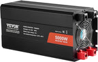 VEVOR Modified Sine Wave Inverter, 5000W, DC 12V to AC 120V Power Inverter with 6 AC Outlets 2 USB Port 1 Type-C Port, LCD Display and Remote Controller for High Load Home Appliances, CE FCC Certified