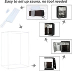 2 Person Portable Full Spectrum Infrared Sauna, Full Size Large Space Spa Tent with Remote Control,1600W Fast Heating, Foldable Chairs & LED Therapy Light, Home Spa for Relaxation (47.2"x35.4"x63")