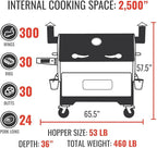 recteq RT-2500 BFG Pellet Smoker Grill, Wi-Fi-Enabled Outdoor Grills & Smokers, Electric Pellet Grill with 2500 Sq In Cook Space, RT-2500 BFG + Cover