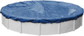 Robelle 15 ft Industrial Blue Winter Pool Cover for Above Ground Pools, 4 ft Overlap (19 ft Cover Size), Solid 14 x 12 Scrim, 4.5 oz/yd2, 20-Year Warranty, Style: 2015-4