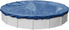 Robelle 15 ft Industrial Blue Winter Pool Cover for Above Ground Pools, 4 ft Overlap (19 ft Cover Size), Solid 14 x 12 Scrim, 4.5 oz/yd2, 20-Year Warranty, Style: 2015-4