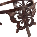 Topadorn Gazing Ball Stand Garden Hardware Metal Stand, Garden Pedestals with Butterfly for 10-Inch or 12-Inch Gazing Globes