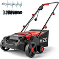 MZK 13-inch 13-Amp 2-in-1 Electric Dethatcher and Scarifier w/Removeable 4-Position Height Adjustment,Lawn dethatcher w/8-Gallon Thatch Collection Bag,Keep Lawn Health (DS13A04)